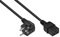 Kabelmeister Netzkabel Schutzkontakt-Stecker Typ E+F (90° gew.) an Kaltgeräte-Buchse C19, schwarz, 1,50mm², 3m