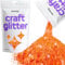 Hemway Craft Glitter - Fluorescent Peach | 100g Multi Size Metallic Sequin Flakes for Resin & Epoxy Crafts | Supplies for Tumblers, Cards, Jewellery, Candle, Hair, Face, Body & Nail Art