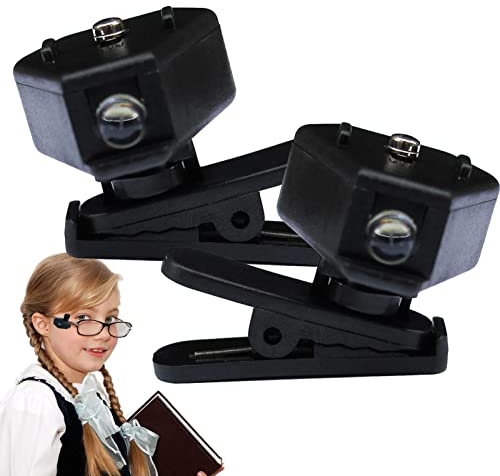 Clip Light For Glasses, 360 Degree Rotation Glasses Reading Light with LED, Mini Book Reading Lights on Glasses Flexible Flashlight LED Light Clip on Glasses for Outdoor Fishing, Car Repair Tumotsit