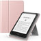 MoKo Universal Hülle Kompatibel mit 6 6,8 7 Zoll Fire Tablet/Kindle/Kobo/Voyaga/Sony Kindle Tablet E-Reader, PU Tablet Schutzhülle mit Handschlaufe und Stabilem Kickstand Leichte Hülle, Roságold