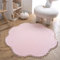 Prinzessinnen-Teppich für Mädchen, Schlafzimmer, 122 cm, flauschiger Blumen-Kinderteppich mit Pompons, Fransen für Prinzessinnenzelt, waschbarer Kinderzimmerteppich, Shag, Spielzimmer, Klassenzimmer