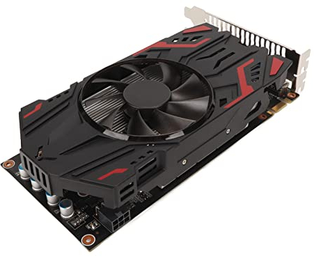 ASHATA GTX550Ti 4GB GDDR5 128 Bit Gaming Grafikkarte, PCI Express 2.0 Single Fan Computer PC Gaming Video Grafikkarte mit HDMI VGA DVI, 2560x1600 Auflösung