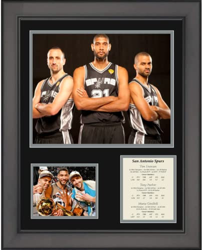 Gerahmte Big 3 Duncan Parker Ginobili Basketball 27,9 x 35,6 cm Fotocollage