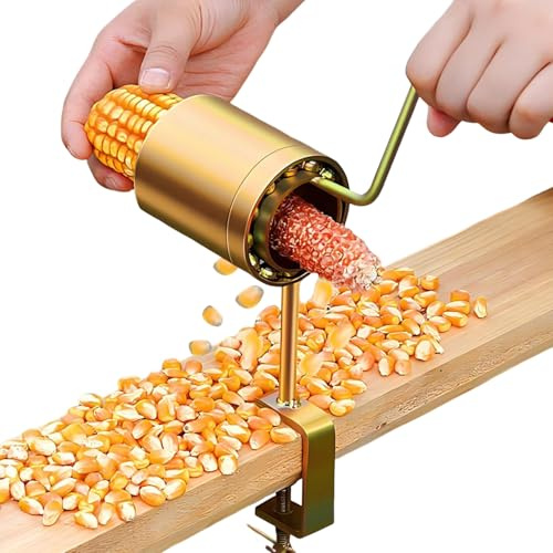 Trilladora De Maíz Con Manivela Manual, Herramienta Peladora De Mazorcas De Maíz Con Mango De Madera Cómodo Peeling Eficiente Sujeción Firme Manual Desgranador De Maíz Seco Para Granjas Y Familias