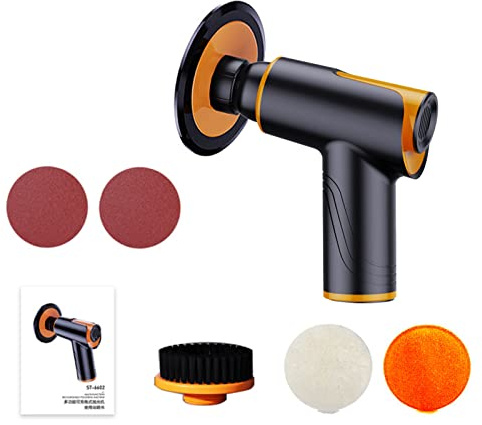 Polisseuse et cireuse portable multifonction rechargeable sans fil pour voiture électrique outil de beauté petites rayures cire avec disques de polissage/cire/brossage