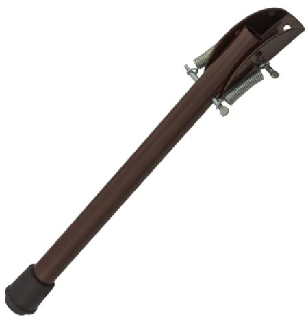 50 cm / 20 in Brown Kick Down Door Stop - Keep the Door Stay Open for Garage Gate Home Office Metal Door Stopper with Rubber Bumper