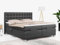 MKS MEBLE Boxspringbett 180x200 elektrisch verstellbar 7-Zonen Taschenfederkern Matratze inkl Visco Topper Bett 180x200 mit Motor Polsterbett Motorbett - Elektro - Dunkelgrau Kunstleder - H3