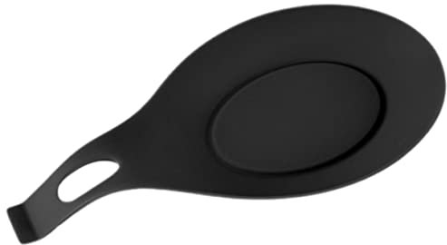 MAGICLULU Löffelablage aus Silikon Hitzebeständiger Löffelhalter und Spatelablage in Schwarz für Küchenutensilien und Gadgets für Küchenarbeitsplatte und Herdplatte Elegant und Robust