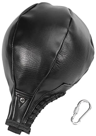 TOVINANNA 1stück Professioneller Boxball Hängender Geschwindigkeitsball Aus Pu Schlagtraining Reflexe Und Koordination Für Fitnessstudio Und Zuhause Schwarze Birnenform