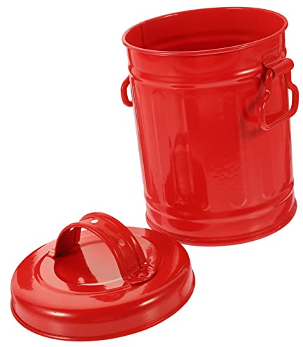 CHILDWEET Poubelle De Bureau Avec Couvercle Organisateur De Bureau Fer Rangement Pratique Pour Stylos Et Déchets Pour Espace De Travail Et Chambre Ado