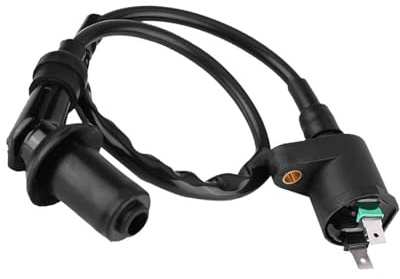 Zündspule, 450 mm / 17,71 Zoll Zündkabelsatz für Motorrad Dirtbike Roller und Moped mit Quecksilber für GY6 50ccm, 125ccm, 150ccm (Schwarz)