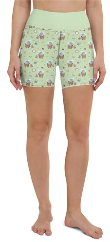 Mr. & Mrs. Panda Yoga Shorts Pinguin & Maus Wanderer Größe M - Geschenk, Roadtrip, Wanderlust, Abenteuer, Ausflug, Sportbekleidung, Sporthose,