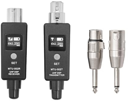 Ciounmb Wireless Mikrofon Sender Empfänger Plug-on Mikrofon Wireless System für dynamisches Mikrofon, Audio Mixer, DSLR Kamera