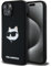 CG Mobile Karl Lagerfeld KLHMP15SSCHPPLK Hülle für iPhone 15/14 / 13 6.1 Schwarz hardcase Silicone Choupette Head
