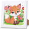 Fuchs Diamond Painting Kinder mit Rahmen- Tiere Diamant Painting Bilder kinder, Niedlich Mosaik Bastelset Kinder als Geschenk für Home Wand Décor 18X18CM