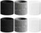 EIHI Schweißband Handgelenk, 6 Stück, Unisex, Erwachsene, Sport Schweißband Armband, Weiche Baumwolle, Schwarz, Weiß, Hellgrau, 8 cm, Vielseitig