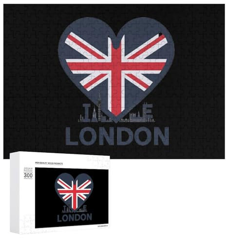 I Love London Funny Puzzles For Adults 300/500/1000 Piece Jigsaw Puzzle Challenging Game Decor