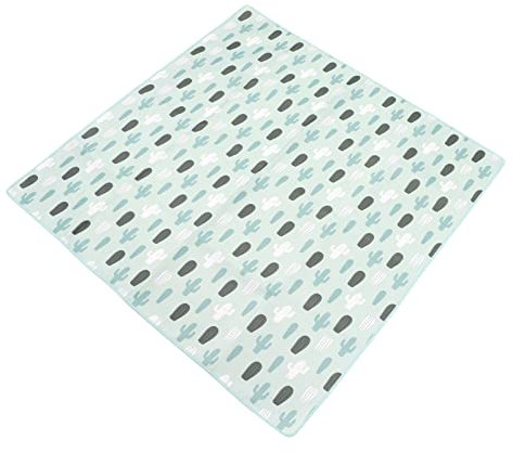 Krabbelteppich, Spielmatte, Wasserdicht, Faltbar, Grüner Kaktus, Weiches Krabbel-Baby-Spielkissen für Schlafzimmer, Kinderzimmer, Spielzimmer