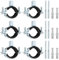Sourcing Map 6 Pcs Adjustable Bracket Clamp, 1-1/4(32mm) Wall Ceiling Mount Split Ring Hanger Galvanized Iron Strap Support With Screw & Expansion Tube for Pipe Tube