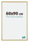yd. Your Decoration - Puzzlerahmen 60x90 cm - Gold - Puzzlerahmen 1500-2000 Teile - Kunststoff Bilderrahmen - Annecy