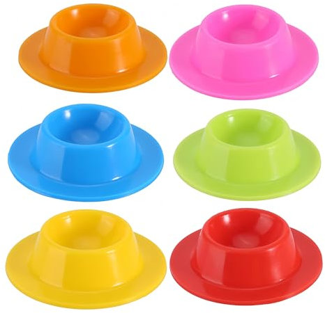 6 Pcs Egg cups,Silicone Anti-fall Egg cup,Colorful Heat-resistant Egg cups 4,Stackable and Storable Silicone Egg Cups,Egg Cups Children's Kitchen Cookware Suitable for Kids Breakfast, Camping