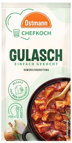 Ostmann Gewürze x Chefkoch - Gulasch Gewürzzubereitung | Abgestimmt auf 4 Portionen | Inklusive Schritt-für-Schritt-Rezept und Mengenangaben | 12 g im Beutel