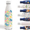 Gourde Isotherme, 500ml Gourde Enfant, Facile à Nettoyer, Gourde Personnalisée avec les Oiseau, Gourde Sport Sans BPA, Bouteille d'eau anti Fuite, Thermos pour l'École, Bureau, Voyage, Sports, Blanc