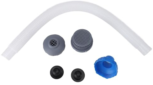 FRELEAN Pool Water Nozzle Connector Kit | ABS/PC Material for Above Ground Pools | Skimmer Hose & Adapter B Set with Strainer Grid/Inlet Nozzle/Hole Plugs | 6 - Piece Replacement