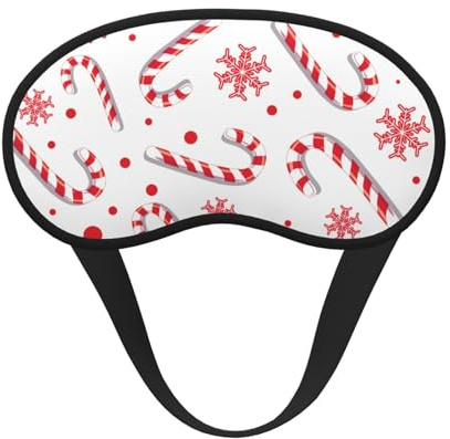 Weihnachts-Zuckerstange,Vollständige Augenabdeckungen, lichtundurchlässige Schlafmasken, Verdunkelungs-Augenschützer
