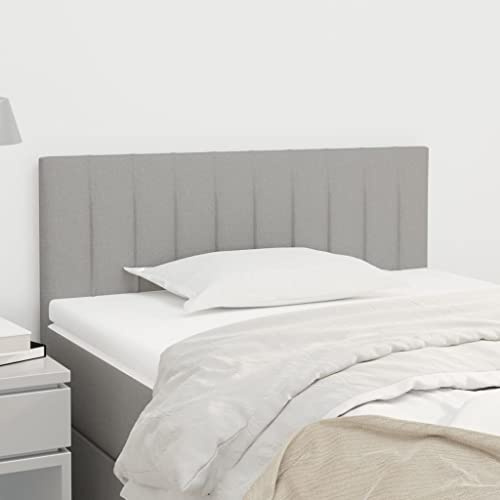 Frdhee Bettrückwand, Kopfenden, Lendekissen Modern, Kopfteil Hellgrau 100x5x78/88 cm Stoff Zu Bettrahmen Schlafzimmer