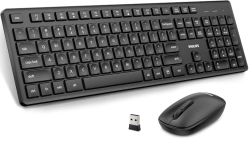 PHILIPS Silent Wireless Keyboard and Mouse Set Wins & MacOS