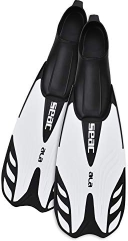 Seac ALA, Flossen mit geschlossenem Fußteil, ideal zum Schnorcheln und Schwimmen, WEIß, 38/39
