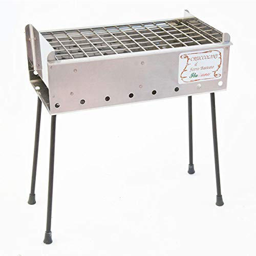 Cruccolini BA81 Barbecue Positano a Carbone, Argento, 38x22x43 cm