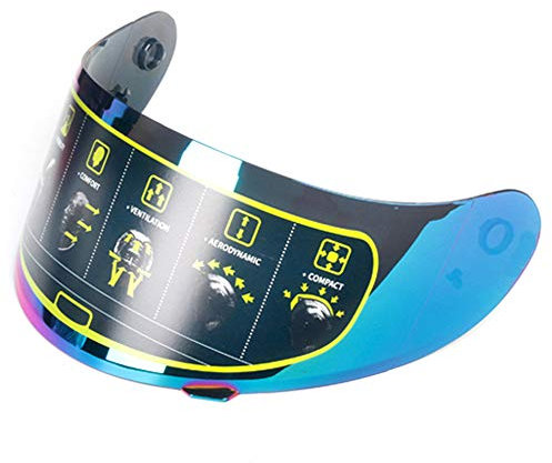 Woljay Visor Shield für Motorradhelm Integralhelm (Regenbogen)