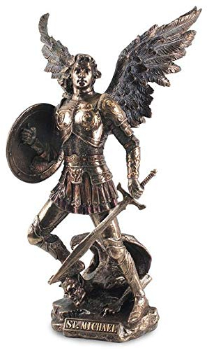 G&S Dekofigur Der Erzengel heiliger Michel Schild und Glaive H 33 cm