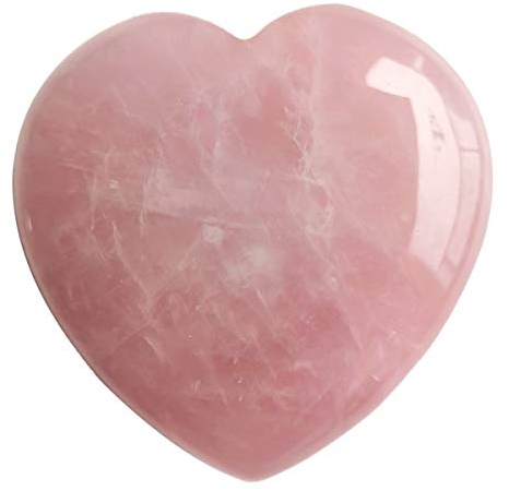 Lovionus89 naturel Rose Quartz amour sculpté Palm Pocket chakra énergie cristal et Pierre de guérison, 55mm