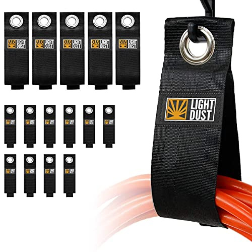 15PCS Heavy Duty Storage Straps - Garage Organization Tool Organizers and Fastening Straps - Cord Wrap Keeper, Cable Straps for Cords, Hoses, Rope, RV, Boat, and Garage Storage
