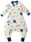 Chilsuessy Baby Ganzjahres Schlafsack Mit Abnehmbare Ärmel und Füßen - 1.5 Tog 100% Baumwolle, Mit Beinen, Raumschiff, 80/Baby Höhe 80-90cm