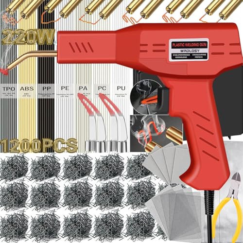 Wrdlosy Plastic Welder, Multipurpose Fit, Plastic Welding Kit, Quick Operation, Plastic Repair Welder Kit, More Comfortable Portable, an Ideal DIY Tool