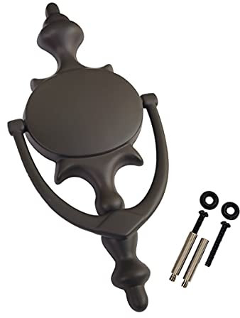 QCAA Türklopfer aus massivem Messing, 19,5 cm, ölgeriebene Bronze, 1 Packung, hergestellt in Taiwan
