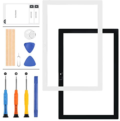 Ladyson - Kit di ricambio per schermo Samsung Galaxy Tab A7 10.4 2020 T500 T505, pannello frontale esterno in vetro, con strumenti di riparazione gratuiti (nota LCD e touch screen digitizer) (bianco)