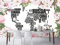 ZHEN WALLPAPER Dessiné à la Main Fleur Anglais Carte Papier Peint Mur Papier Peint Décoration 3D Papier Peint Coller Salon Le Mur pour Chambre Murale * 200cmx140cm (78.7x55.1inch)