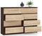 BDW Kommode, 8 Schubladen, viel Stauraum, Kleiderschrank, Flur, Badezimmerschrank, Kommode, Multifunktionsschrank. Abmessungen: 138 x 99 x 40