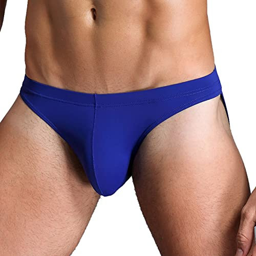 Faringoto Ultra léger et respirant Ice Silk Hommes Respirant Micro Mesh Slips Relax la nuit Underpants, bleu, S