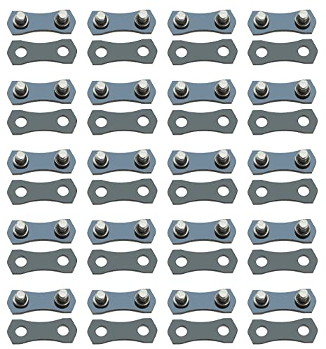 ECSiNG 20 Sätze Kettenverbindungsglieder für Kettensägen Kettensägen Master Link Reparatur kompatibel mit kleinen 3/8LP-Gauge-1,3-mm-Ketten passend für Ketten von 33 bis 70 Gliedern