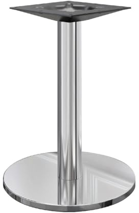 GGMMÖBEL Nizza | Tischgestell | Edelstahl | Fuß: Ø 45 cm | Säule: 7,6 x 72 cm