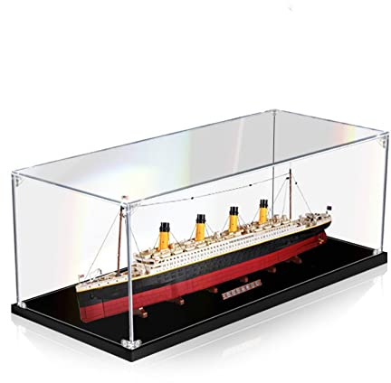 YYMC Acryl Display Box Schaukasten aus Acryl, Groß Acryl Vitrine Schaukasten Für Lego 10294 Titanic Modell, Staubdichte Vitrine für Modelle Sammlerstücke (Nur Vitrine) 3 mm,140 * 20 * 50 cm