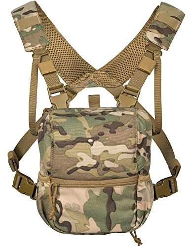 VISMIX Binocular Harness, Adjustable Binocular Harness Chest Pack with Rain Cover for Hunting Hiking Shooting