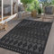 TT Home In-& Outdoor Teppich Wetterfest Balkon Küche Wohnzimmer Boho Skandi Design, Farbe: Dunkelgrau 3, Größe:200x280 cm