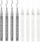 DONQL 8Pcs Lackstift Weiß Schwarz Stift 0.7mm Acrylstifte Für Steine Wasserfest Permanent Marker Acrylic Paint Marker 4 Acrylstifte Weiß & 4 Acrylstifte Schwarz Stifte Metallic für Holz